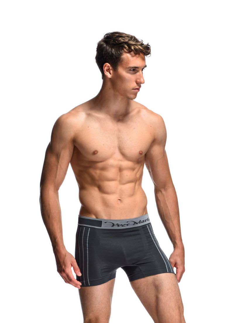 man wearing Yves Martin Trunk in charcoal color