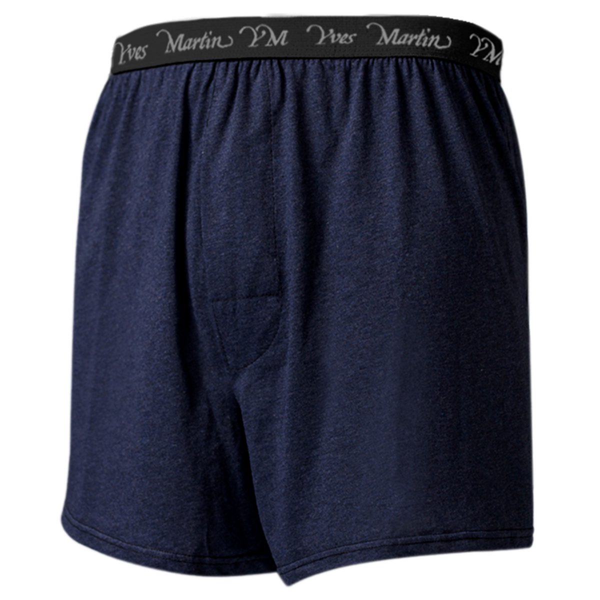 Yves Martin royal solid jersey boxers – front view